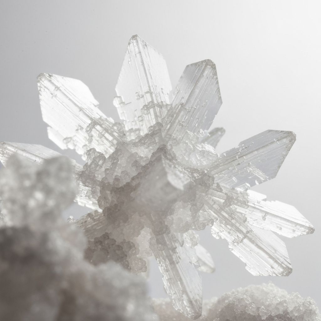 Macro structure of mineral crystal